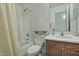 Small bathroom with a tub shower combination and vanity at 18048 W Spencer Dr, Surprise, AZ 85374
