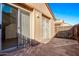 Private patio with sliding glass door access at 12445 N 21St Ave # 28, Phoenix, AZ 85029