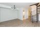 Dining room with spiral staircase and light flooring at 1425 E Desert Cove Ave # 32, Phoenix, AZ 85020