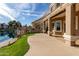 Large backyard with patio and canal access at 1321 W Clear Spring Dr, Gilbert, AZ 85233