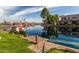 Private boat dock and peaceful canal view in a waterfront community at 1321 W Clear Spring Dr, Gilbert, AZ 85233