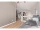 Home office with built-in desk and access to balcony at 1321 W Clear Spring Dr, Gilbert, AZ 85233