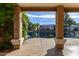 Covered patio overlooking the peaceful canal at 1321 W Clear Spring Dr, Gilbert, AZ 85233
