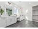 Spacious bathroom with double sinks, large mirror, and walk-in shower at 17329 W Gretna St, Surprise, AZ 85388