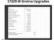 List of upgrades and costs for 17329 W Gretna at 17329 W Gretna St, Surprise, AZ 85388
