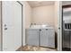 Laundry room with washer, dryer, and exterior access at 5255 S Mill Ave, Tempe, AZ 85283