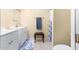 Bathroom with double vanity, shower, and toilet at 6317 E Pinchot Ave, Scottsdale, AZ 85251