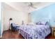 Bedroom with a queen-size bed and ceiling fan at 6317 E Pinchot Ave, Scottsdale, AZ 85251