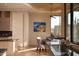 Kitchen breakfast nook with scenic views and modern finishes at 11271 E Cinder Cone Trl, Scottsdale, AZ 85262