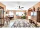 Open dining area with a wooden table and a view of the living room at 2110 W Silvergate Dr, Chandler, AZ 85224