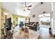 Open living room with high ceilings and views to other rooms at 2110 W Silvergate Dr, Chandler, AZ 85224