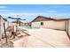 Residential pool with concrete decking and partial house view at 2110 W Silvergate Dr, Chandler, AZ 85224