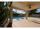 Relaxing pool area with patio and ceiling fan at 4047 E Rowel Rd, Phoenix, AZ 85050