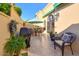 Outdoor patio with seating area and grill at 10050 E Mountainview Lake Dr # 69, Scottsdale, AZ 85258