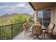 Private balcony with mountain views and outdoor seating at 14850 E Grandview Dr # 242, Fountain Hills, AZ 85268