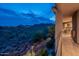 Balcony with mountain views and access to the interior, showcasing serene desert landscape at 14850 E Grandview Dr # 242, Fountain Hills, AZ 85268