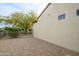 Landscaped backyard with gravel and a tree at 18749 N Siltstone Ln, Surprise, AZ 85387