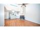 Living room with fireplace, high ceilings and laminate floors at 2020 W Union Hills Dr # 246, Phoenix, AZ 85027