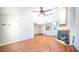 Open living area with high ceilings and laminate floors at 2020 W Union Hills Dr # 246, Phoenix, AZ 85027