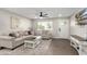Spacious living room featuring a beige sofa and a farmhouse-style coffee table at 331 E Pierce St, Tempe, AZ 85288
