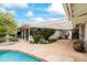 Inviting pool area with flagstone patio and lush landscaping at 5741 N 38Th Pl, Paradise Valley, AZ 85253