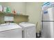 Convenient laundry room with washer, dryer, and extra storage at 9153 W Salter Dr, Peoria, AZ 85382