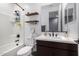Modern bathroom with white subway tile and vanity at 11311 E Upton Ave, Mesa, AZ 85212
