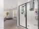 Bathroom with a walk-in shower and plenty of storage at 11311 E Upton Ave, Mesa, AZ 85212