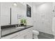 Modern bathroom with subway tile shower and sleek vanity at 19702 E Melissa Pl, Queen Creek, AZ 85142