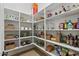 Well-organized pantry with ample shelving for storage at 19702 E Melissa Pl, Queen Creek, AZ 85142