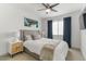 Bright bedroom with a comfy bed, nightstands, and large window at 7925 E Keim Dr, Scottsdale, AZ 85250