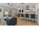 Open floor plan with modern kitchen and living area at 7925 E Keim Dr, Scottsdale, AZ 85250