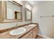 Bathroom with double sinks and updated vanity at 11526 E Diamond Cholla Dr, Scottsdale, AZ 85255