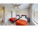 Bedroom with two twin beds, ceiling fan and window blinds at 15420 N 160Th Ln, Surprise, AZ 85374