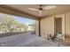 Covered patio with paver stones and backyard access at 5322 W Coles Rd, Laveen, AZ 85339