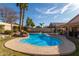 Relaxing kidney shaped pool in backyard at 7802 E Covina St, Mesa, AZ 85207