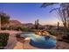 Luxury pool with mountain views and fire pit at 10040 E Happy Valley Rd # 2046, Scottsdale, AZ 85255
