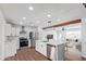 Open concept kitchen with island and stainless steel appliances at 12820 N 29Th Dr, Phoenix, AZ 85029