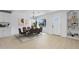 Elegant dining room with wood table, chandelier, and built in shelving at 2320 E Whitton Ave, Phoenix, AZ 85016