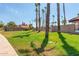 Landscaped lawn area with palm trees and walkways at 7000 N Via Camello Del Sur -- # 37, Scottsdale, AZ 85258