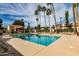 Refreshing community pool, surrounded by palm trees at 7000 N Via Camello Del Sur -- # 37, Scottsdale, AZ 85258