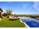 Luxury infinity pool with a spa and scenic mountain views at 10040 E Happy Valley Rd # 512, Scottsdale, AZ 85255