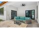 Relaxing outdoor patio with sectional sofa and coffee table at 11438 N 70Th St, Scottsdale, AZ 85254