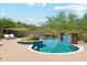 Relaxing kidney shaped pool with a water feature at 11885 N Sunset Vista Dr, Fountain Hills, AZ 85268