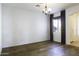 Bright dining room with hardwood floors and neutral walls at 1340 E Kingman Pl, Casa Grande, AZ 85122