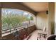 Private balcony with seating area, overlooking street view at 7009 E Acoma Dr # 2006, Scottsdale, AZ 85254