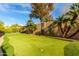 Landscaped backyard with putting green at 4055 N Recker Rd # 85, Mesa, AZ 85215