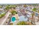 Aerial view of the house showing the backyard with a pool and patio at 4521 W Milky Way, Chandler, AZ 85226