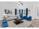 Living room with two blue armchairs and a neutral sofa at 486 W Love Rd, San Tan Valley, AZ 85143