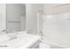 Clean bathroom, bathtub, shower, and modern sink at 38124 W Santa Barbara Ave, Maricopa, AZ 85138